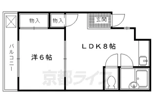 ハーティーハウス一条【101号室】の間取り