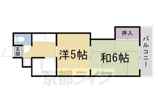 京都府京都市右京区西京極佃田町【マンション】の間取り
