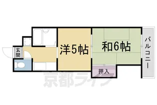 京都府京都市右京区西京極佃田町【マンション】の間取り