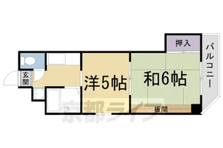 京都府京都市右京区西京極佃田町【マンション】の間取り