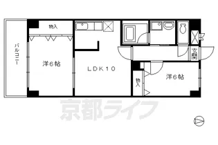 Uresidence二条城【9階】の間取り