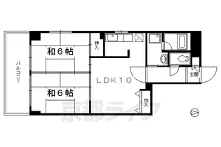 2LDKの間取り画像