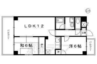 2LDKの間取り画像