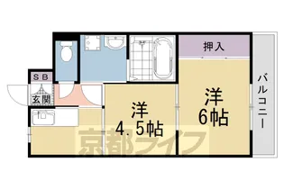 第三シャトーウメダ【307号室】の間取り