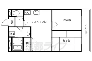 シャトーウメダ【402号室】の間取り