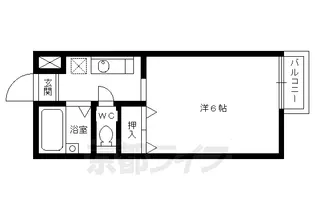 COZY STATION UTANO【103号室】の間取り
