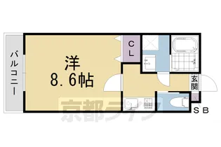 エステイトE桂川A棟【1階】の間取り