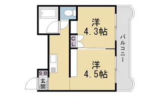 メゾン・ド・パルミエ【308号室】の間取り