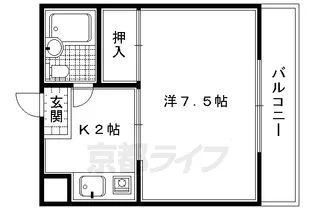 聚楽PATIO【310号室】の間取り