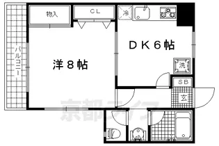 グランミュゼ北野【2階】の間取り