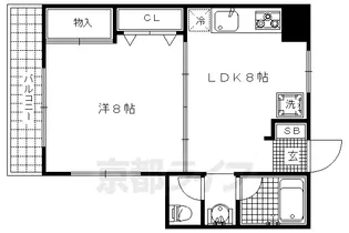グランミュゼ北野【303号室】の間取り