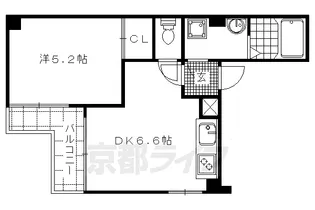フロリアン中御門【301号室】の間取り