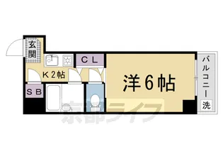 ロマネスク京都丹波口【5階】の間取り