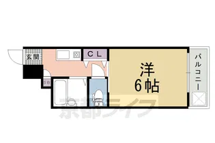 ロマネスク京都丹波口【304号室】の間取り