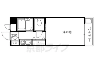 ロマネスク京都丹波口【405号室】の間取り