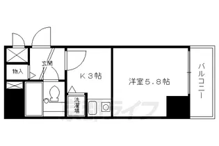 ライオンズマンション京都三条【5階】の間取り
