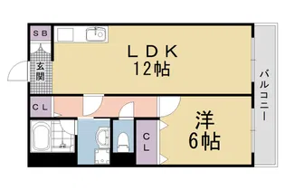 ラ・ファルド嵯峨【202号室】の間取り