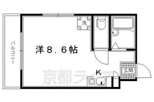 アルカディア五条坂【202号室】の間取り