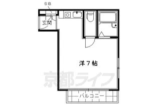 アルカディア五条坂【507号室】の間取り