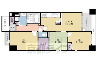 アパガーデンコート烏丸錦【4階号室】の間取り