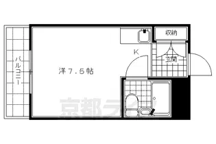 グランバリュー東福寺【101号室】の間取り
