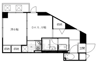 コスモSt河原町【701号室】の間取り