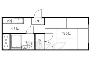 ハイツ中村【201号室】の間取り