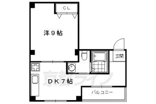 京峰ビル【205号室】の間取り