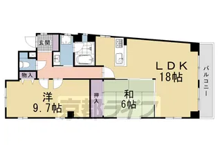 ベレヴュー東山【605号室】の間取り