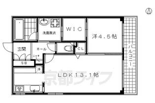 メイゾン六波羅【602号室】の間取り