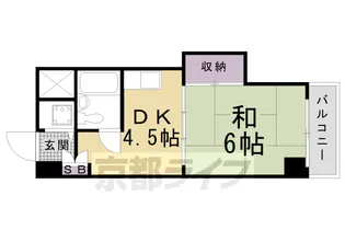 コスモSt河原町【5階】の間取り
