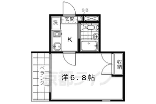 五条若宮ハイツ【502号室】の間取り
