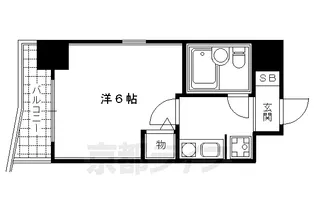 四条大宮シャトー朝日【7階】の間取り