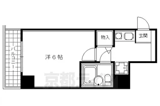京都府京都市下京区大宮通高辻上ル五坊大宮町【マンション】の間取り