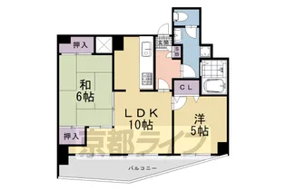 四条大宮シャトー朝日【1002号室】の間取り