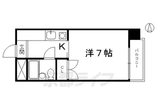 サピエンスコート烏丸七条【4階】の間取り