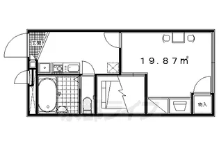 レオパレスカルム長岡京【204号室】の間取り