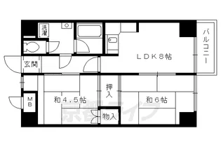 AMS桃山【406号室】の間取り
