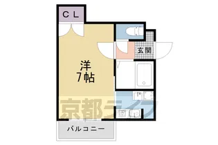 Calvary【102号室】の間取り