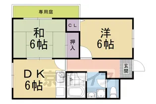 トマーテ西京極【101号室】の間取り
