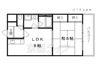 ウェルネス桃山【4階】の間取り
