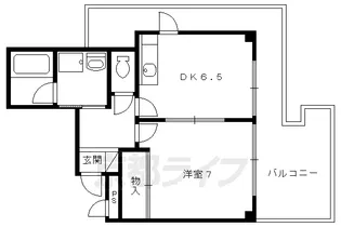1DKの間取り画像