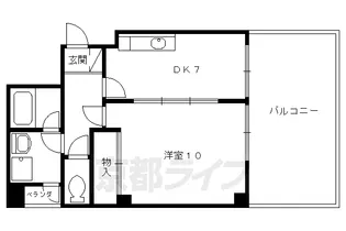 1DKの間取り画像