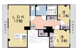 ハイツリヴィエール【601号室】の間取り