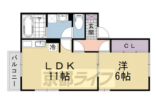コージーコートぜん【202号室】の間取り