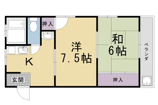 京都府京都市右京区嵯峨大覚寺門前登リ町【マンション】の間取り