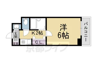 LEGAL京都河原町Ⅲ【2階】の間取り