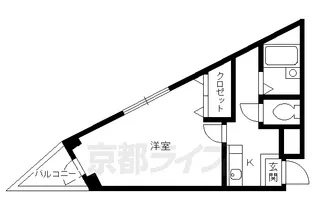 京都府京都市上京区西院町【マンション】の間取り