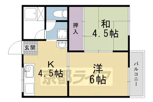 スイートム北川【203号室】の間取り
