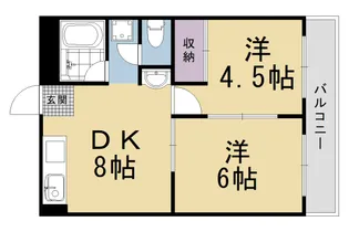 サンシャインコーポ新宮【301号室】の間取り